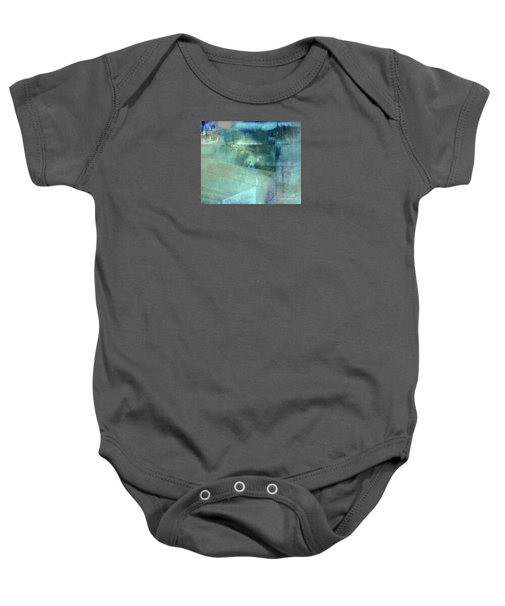Abstract Impressionist Baby Onesie featuring the mixed media A Song for Those at Sea by Zsanan Studio