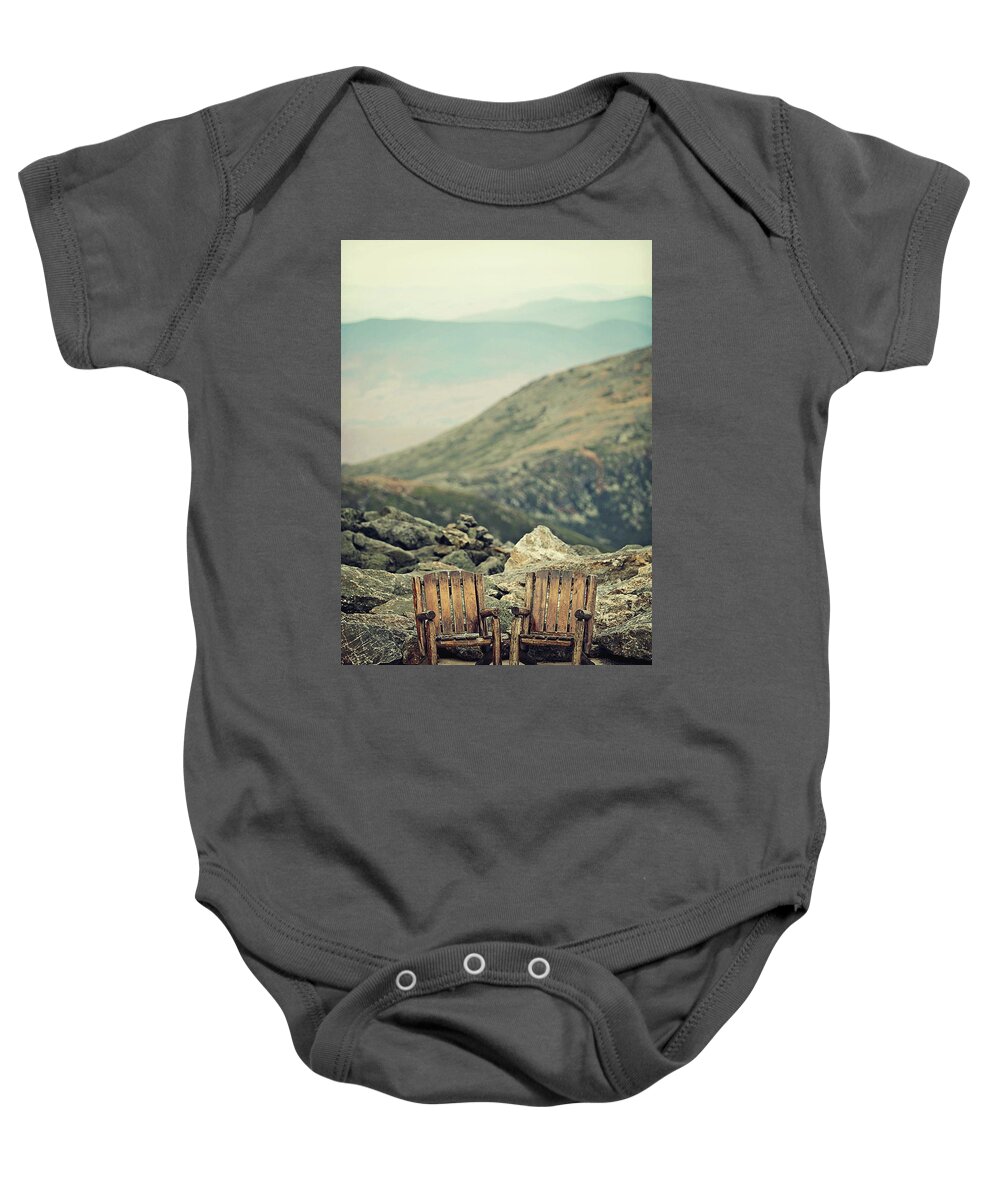 Chairs Baby Onesie featuring the photograph A View For Two by Carrie Ann Grippo-Pike