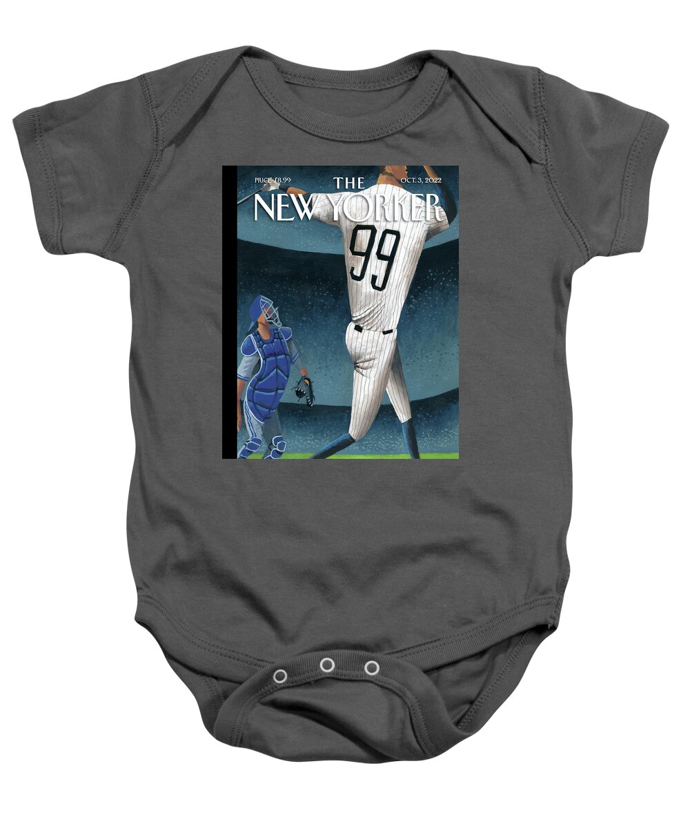 Baseball Baby Onesie featuring the painting All Rise by Mark Ulriksen