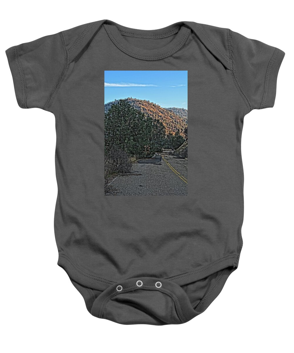 Natural Landscape Baby Onesie featuring the photograph Abandoned Road by Maggy Marsh