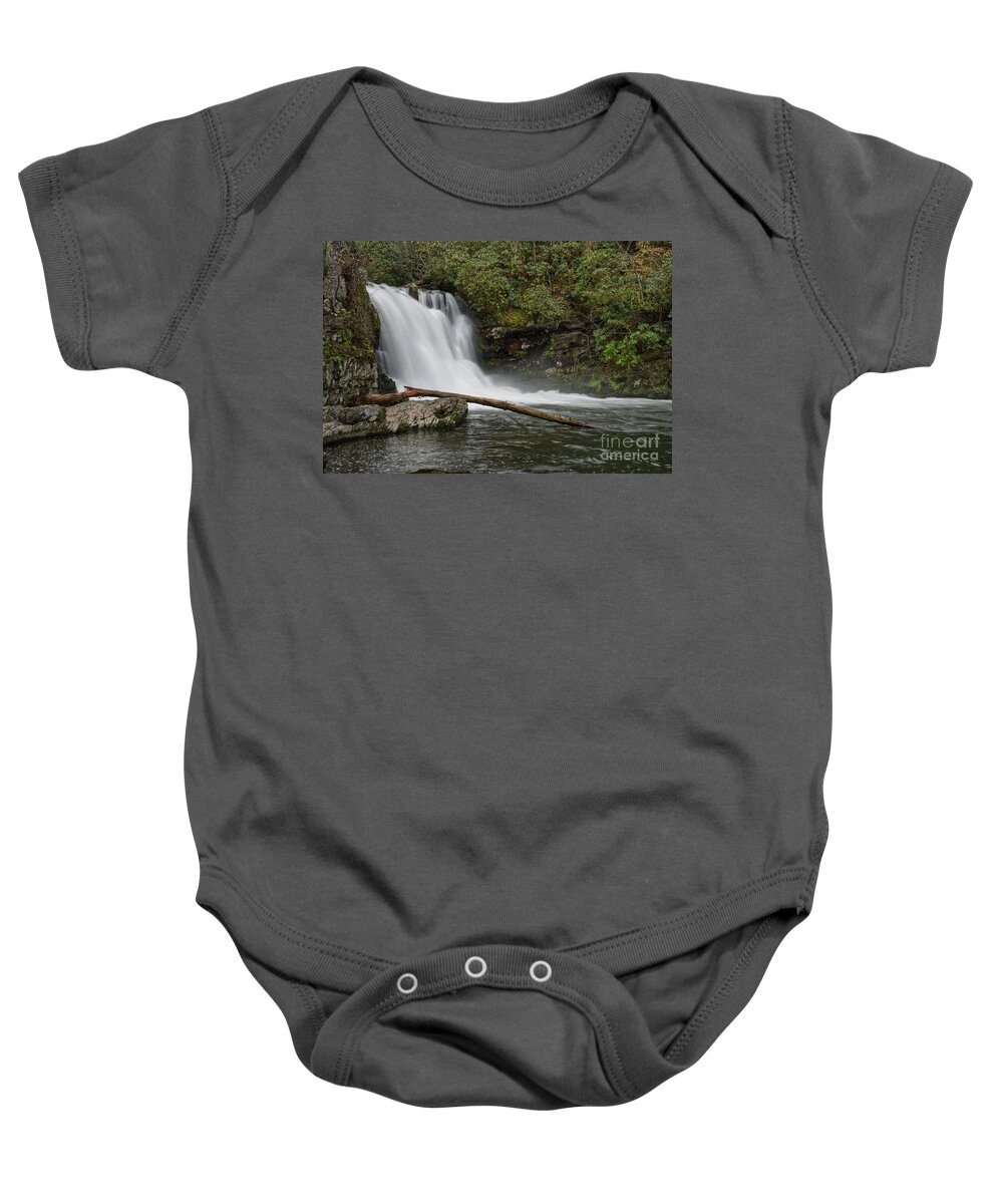 Abrams Falls Baby Onesie featuring the photograph Abrams Falls 13 by Phil Perkins