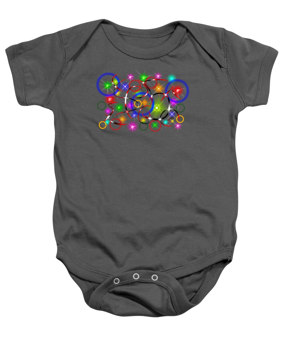 2d Baby Onesie featuring the digital art Abstract Confetti by Brian Wallace