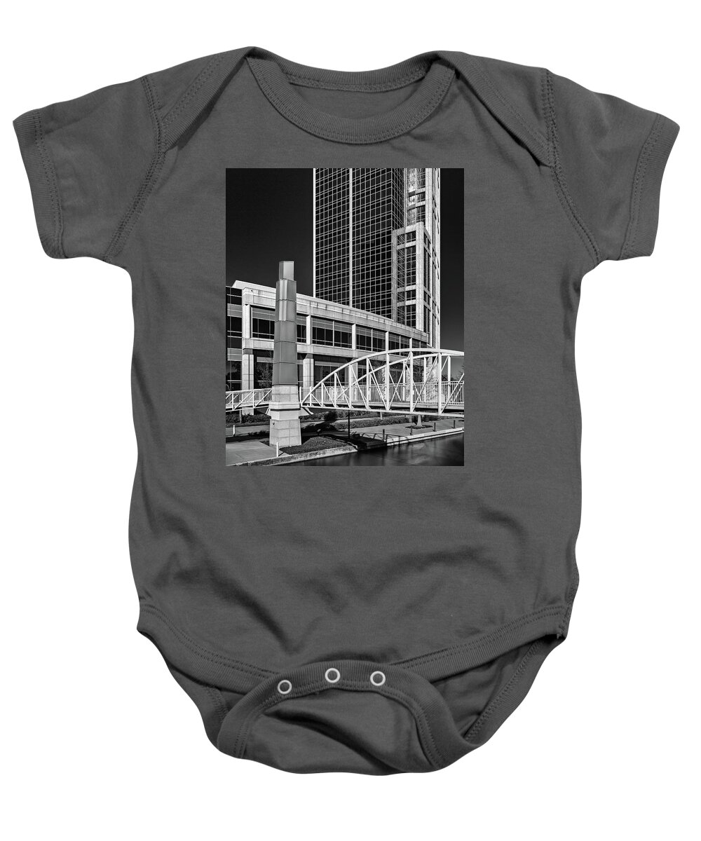 Abstract Baby Onesie featuring the photograph Abstract Contrasts In Line, Shape, Form and Tonality by Mike Schaffner