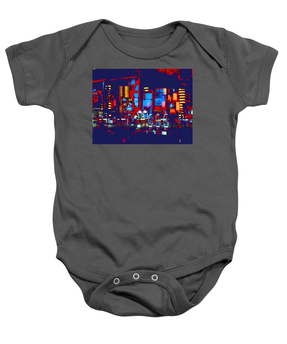 Abstract Baby Onesie featuring the digital art Abstract Expressionaryish #2 by T Oliver