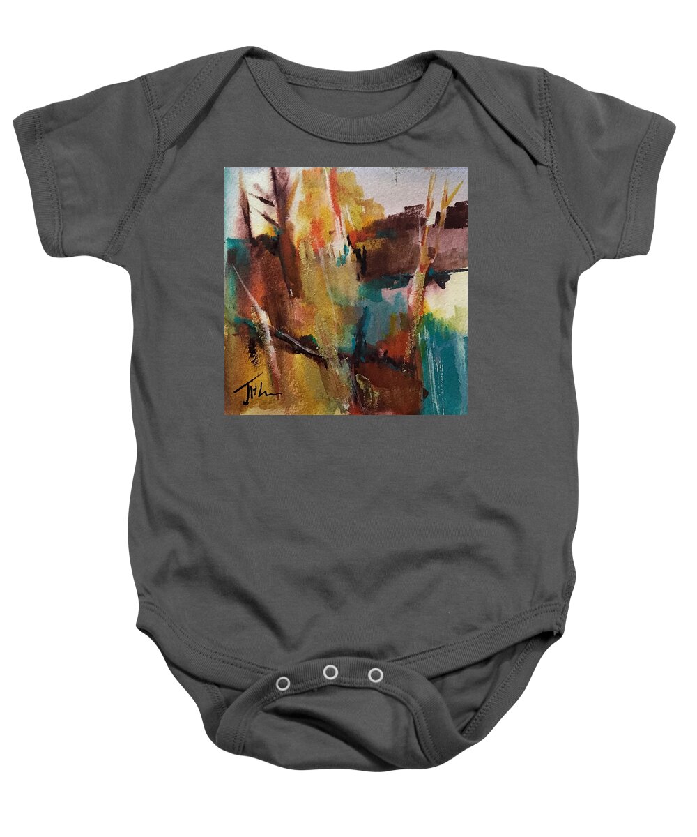 Abstract Baby Onesie featuring the painting Abstract I by Judith Levins
