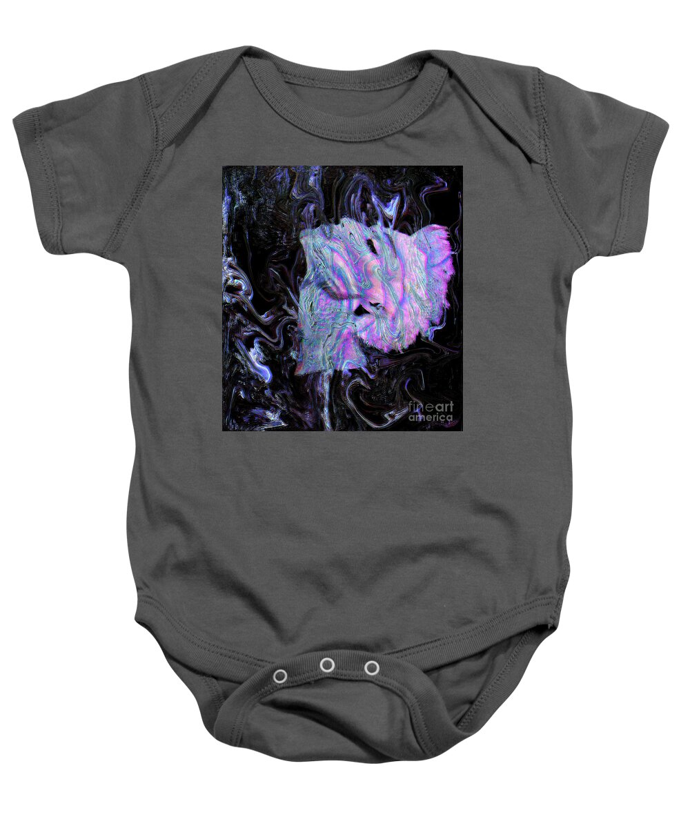 Fine-art Baby Onesie featuring the mixed media Abstract Obsessions A8  by Catalina Walker