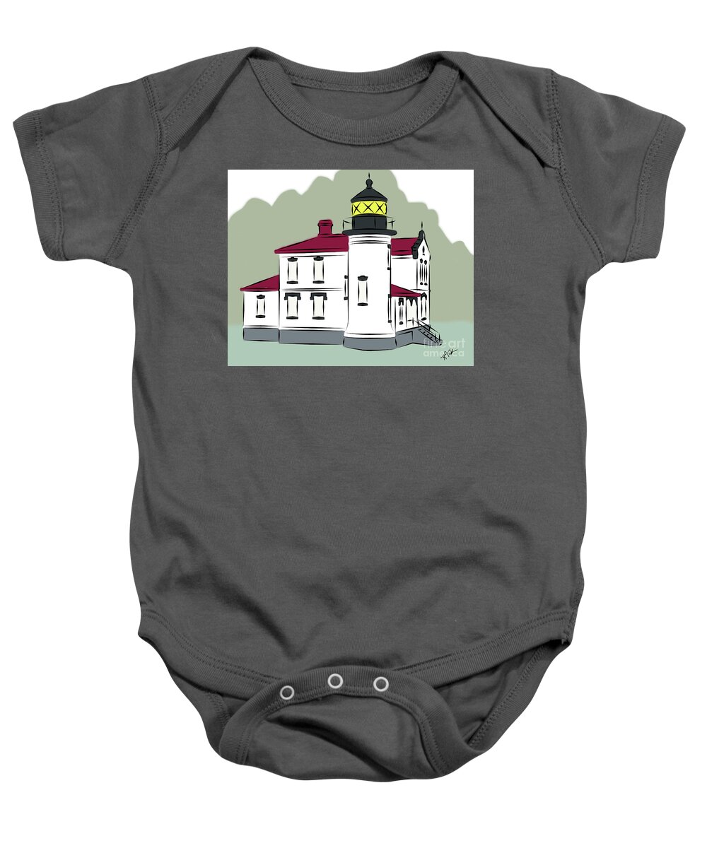 Admiralty-head Baby Onesie featuring the digital art Admiralty Head by Kirt Tisdale