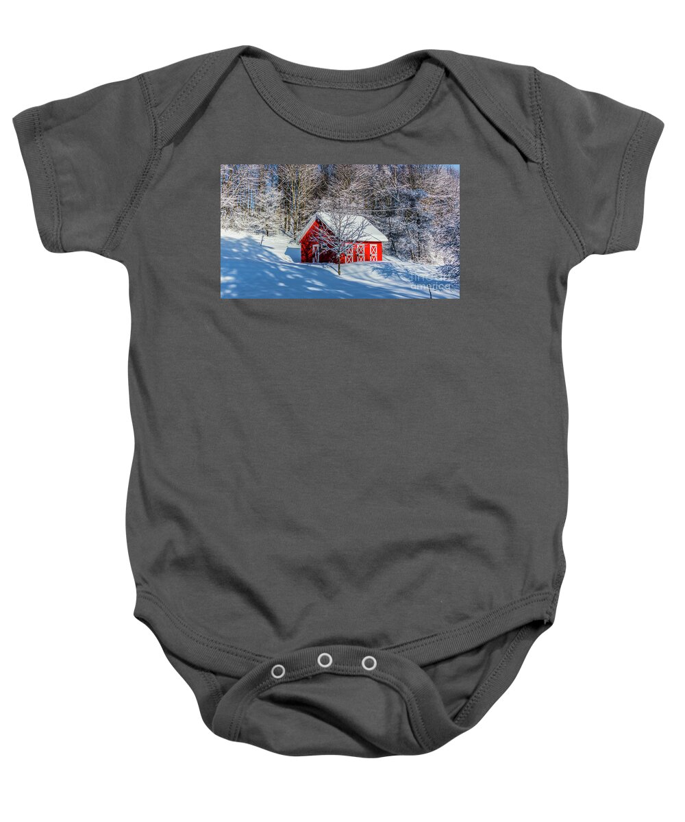 Vermont Baby Onesie featuring the photograph After an overnight storm by Scenic Vermont Photography