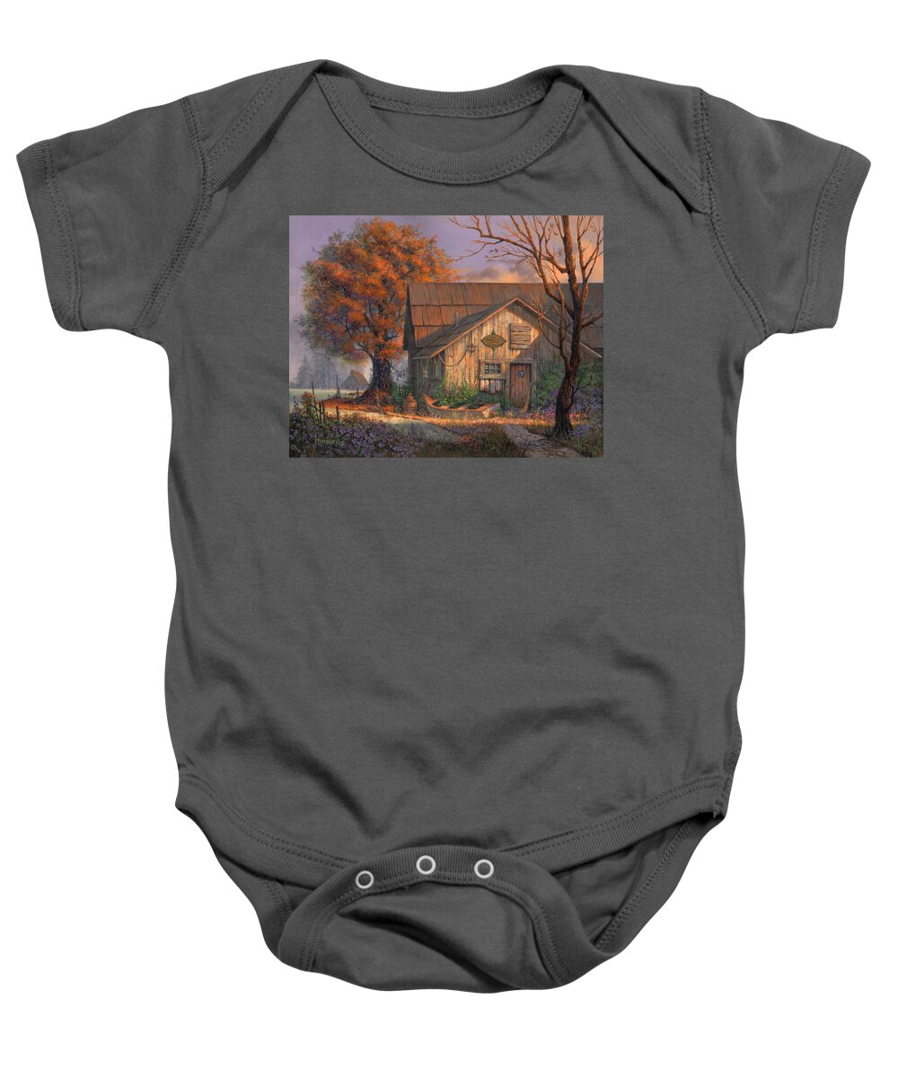 Michael Humphries Baby Onesie featuring the painting Afternoon Delight by Michael Humphries