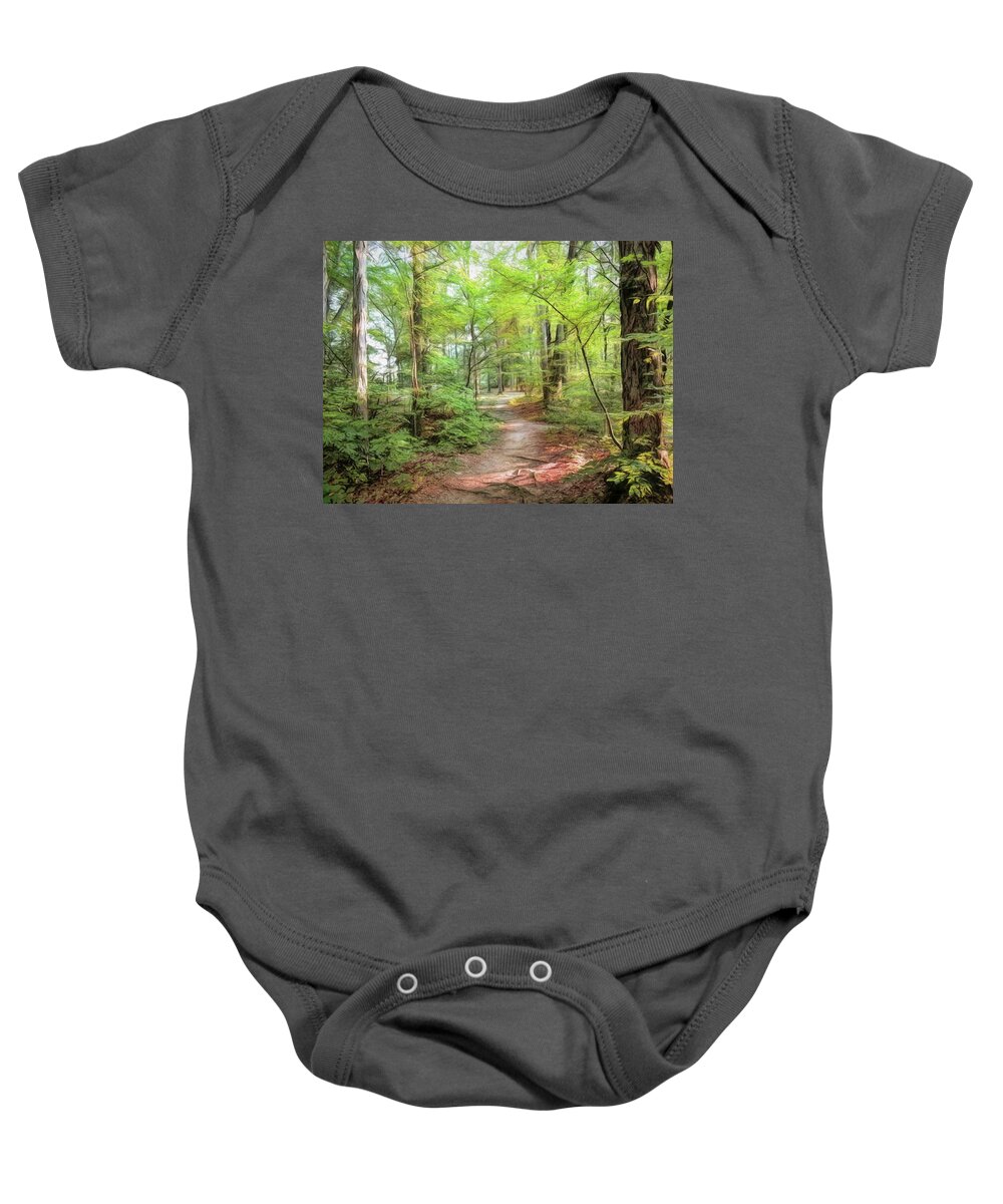 Nature Baby Onesie featuring the photograph Afternoon Hike by Susan Hope Finley