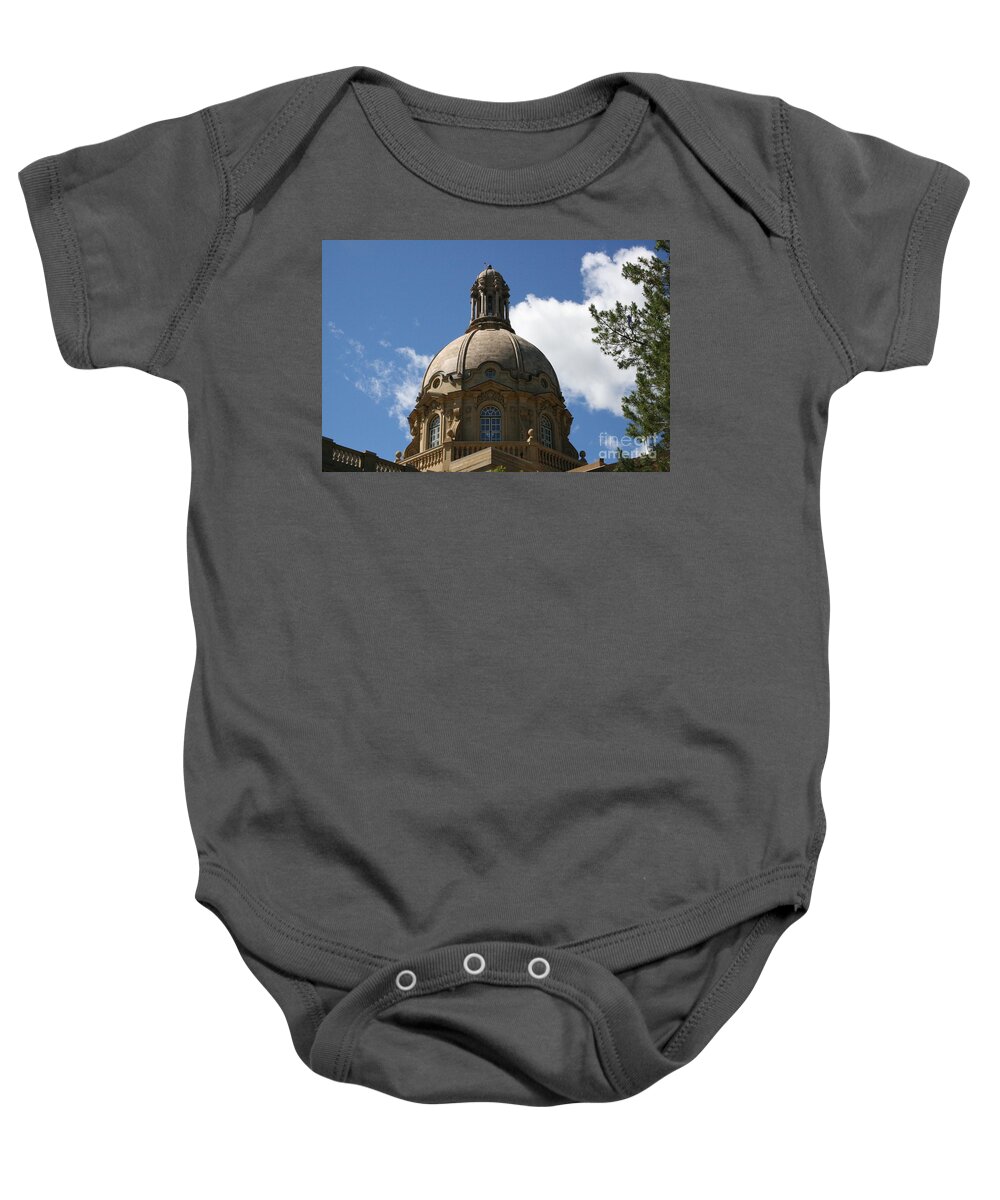 Edmonton Baby Onesie featuring the photograph Alberta Legislature Building by Mary Mikawoz