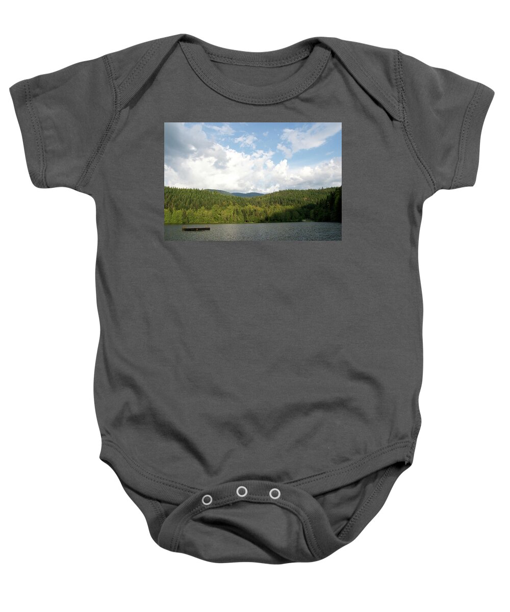 Dock Baby Onesie featuring the photograph Alice Lake by Jim Whitley