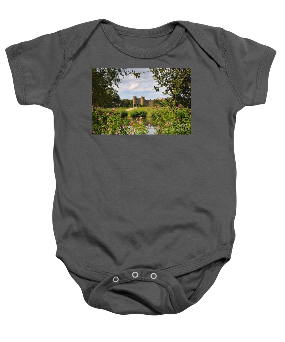 Amberley Baby Onesie featuring the photograph Amberley Castle, Arundel West Sussex, England by Abigail Diane Photography