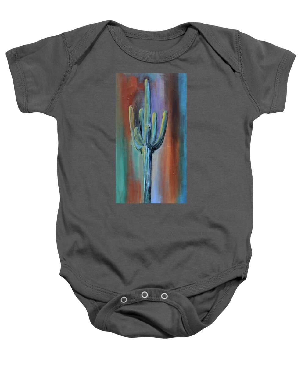 Desert Baby Onesie featuring the painting Arizona Giant by Elise Palmigiani