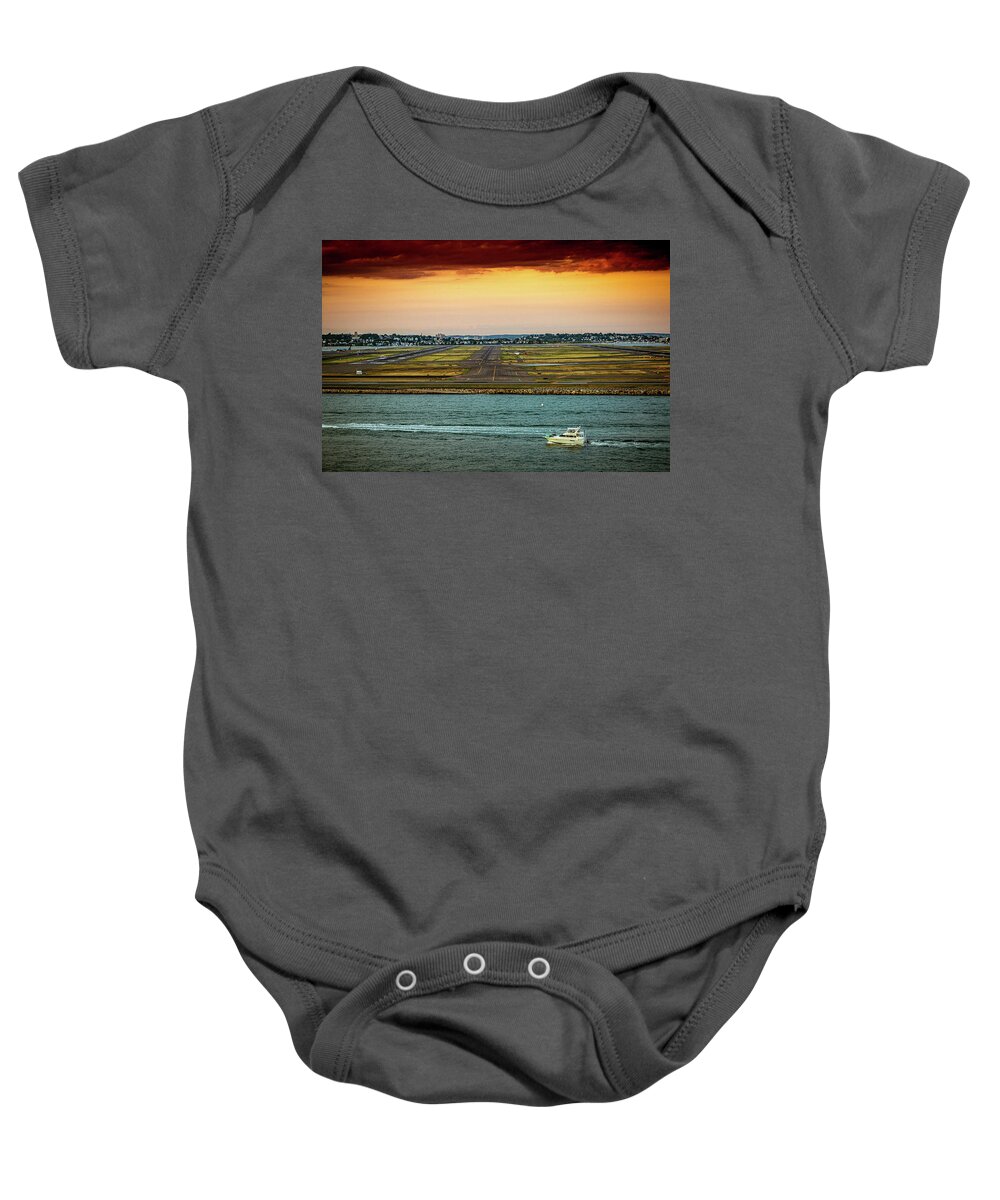 Arrival Under The Storm Baby Onesie featuring the photograph Arrival Under The Storm by Pheasant Run Gallery