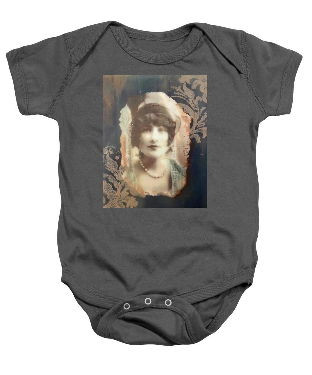 Art Deco Baby Onesie featuring the painting Art Deco-1 by Diane Fujimoto