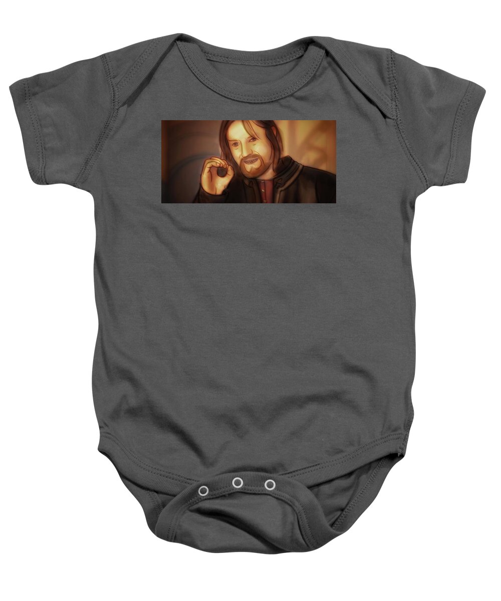 Fantasy Baby Onesie featuring the digital art Art - One Does Not Simply by Matthias Zegveld