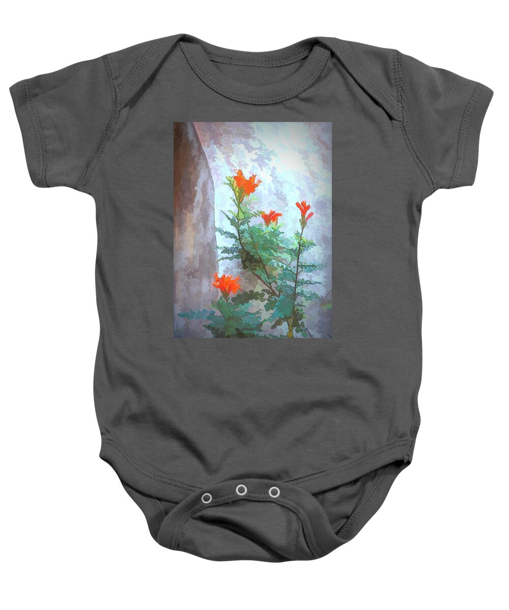 Flower Baby Onesie featuring the photograph Artistic Cape Honeysuckle by Jerry Griffin