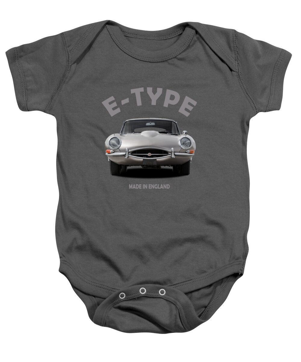 Jaguar Baby Onesie featuring the photograph The Classic E-Type by Mark Rogan