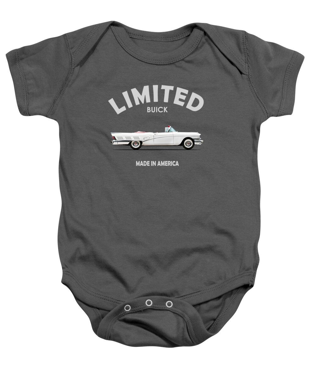 Buick Limited Baby Onesie featuring the photograph Buick Limited 1958 by Mark Rogan