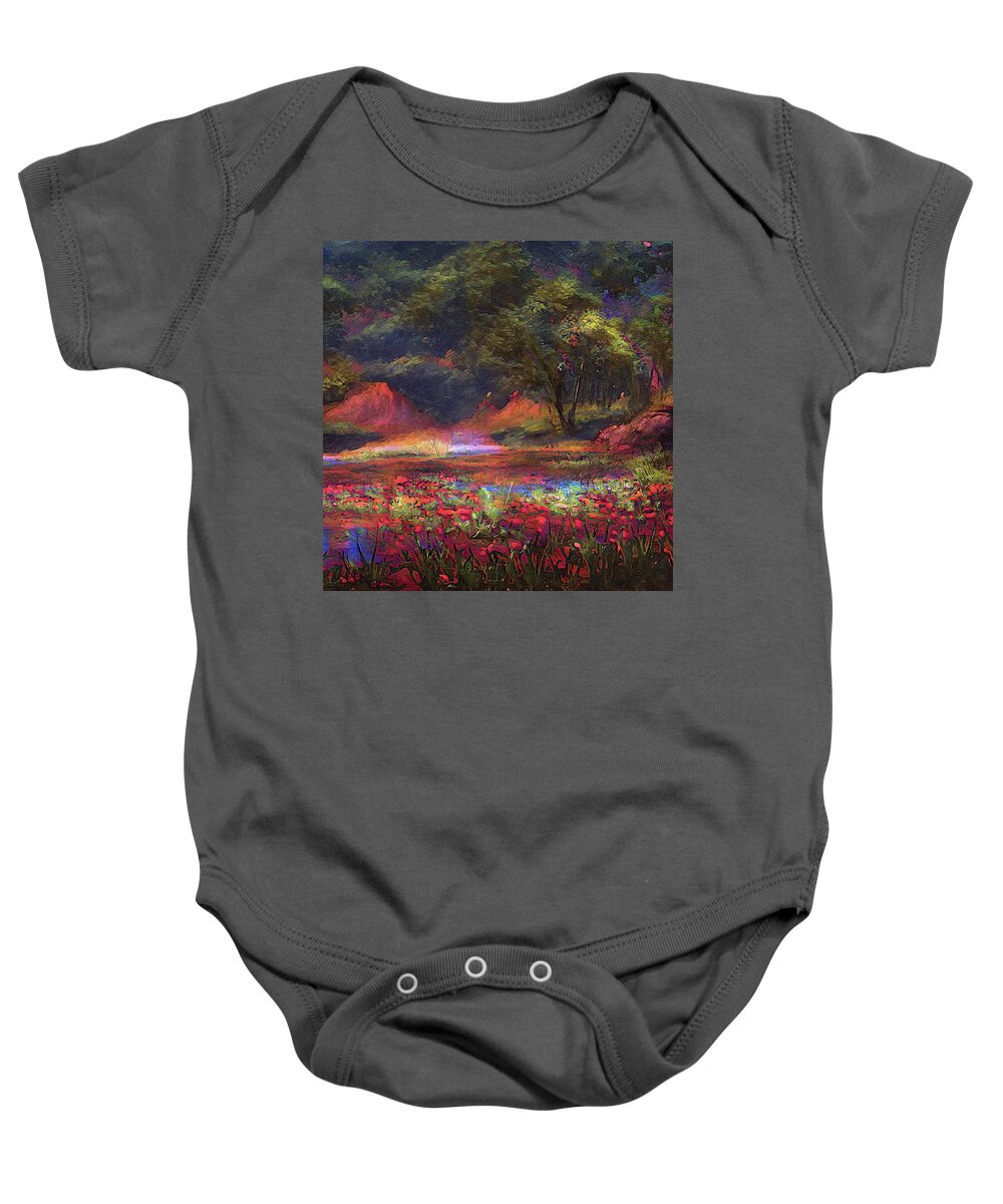 Painting Baby Onesie featuring the digital art Never Forget by Bunny Clarke