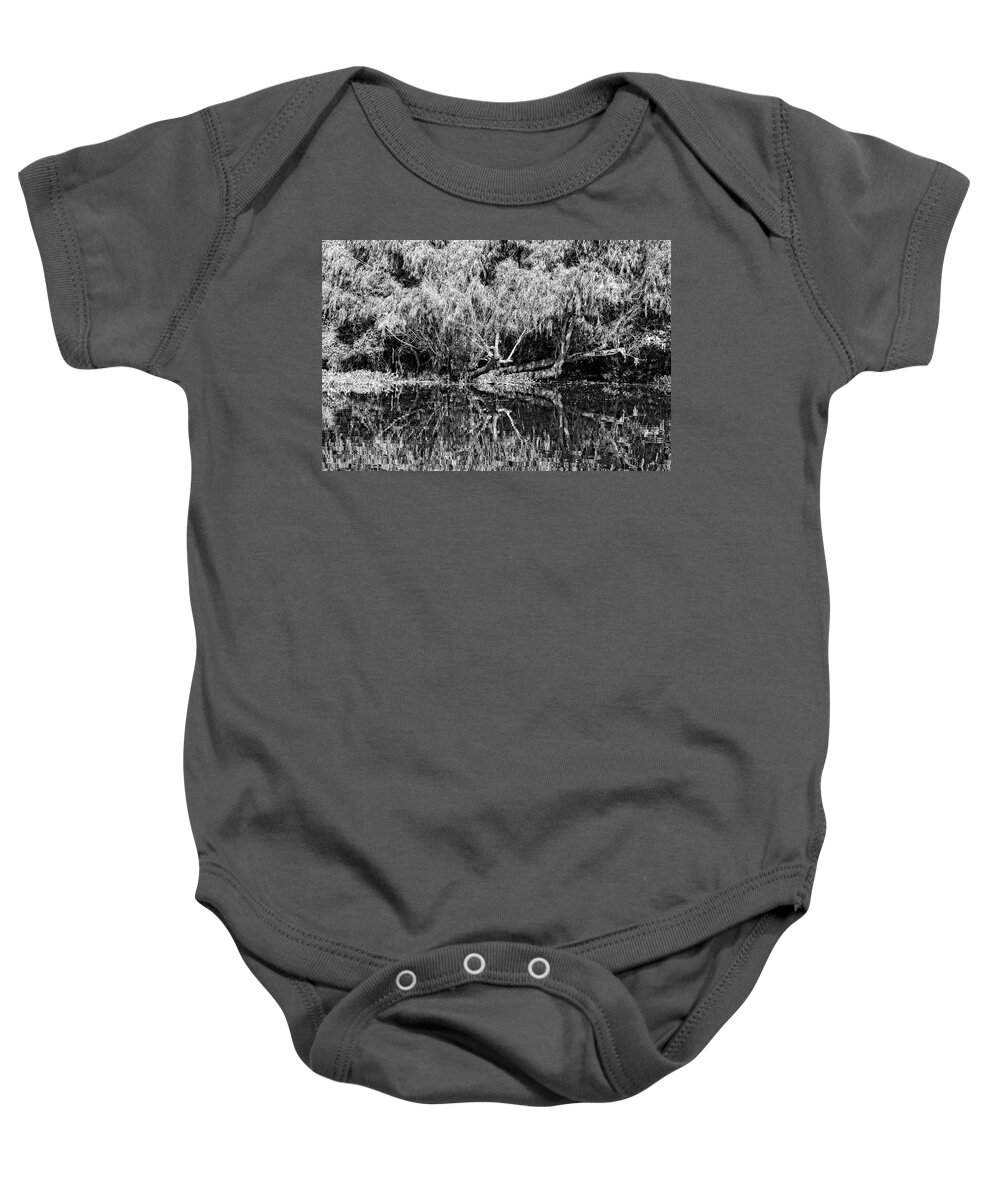 Tree Baby Onesie featuring the photograph Atchafalaya Basin Southern Louisiana 2021 BW 18 by Maggy Marsh