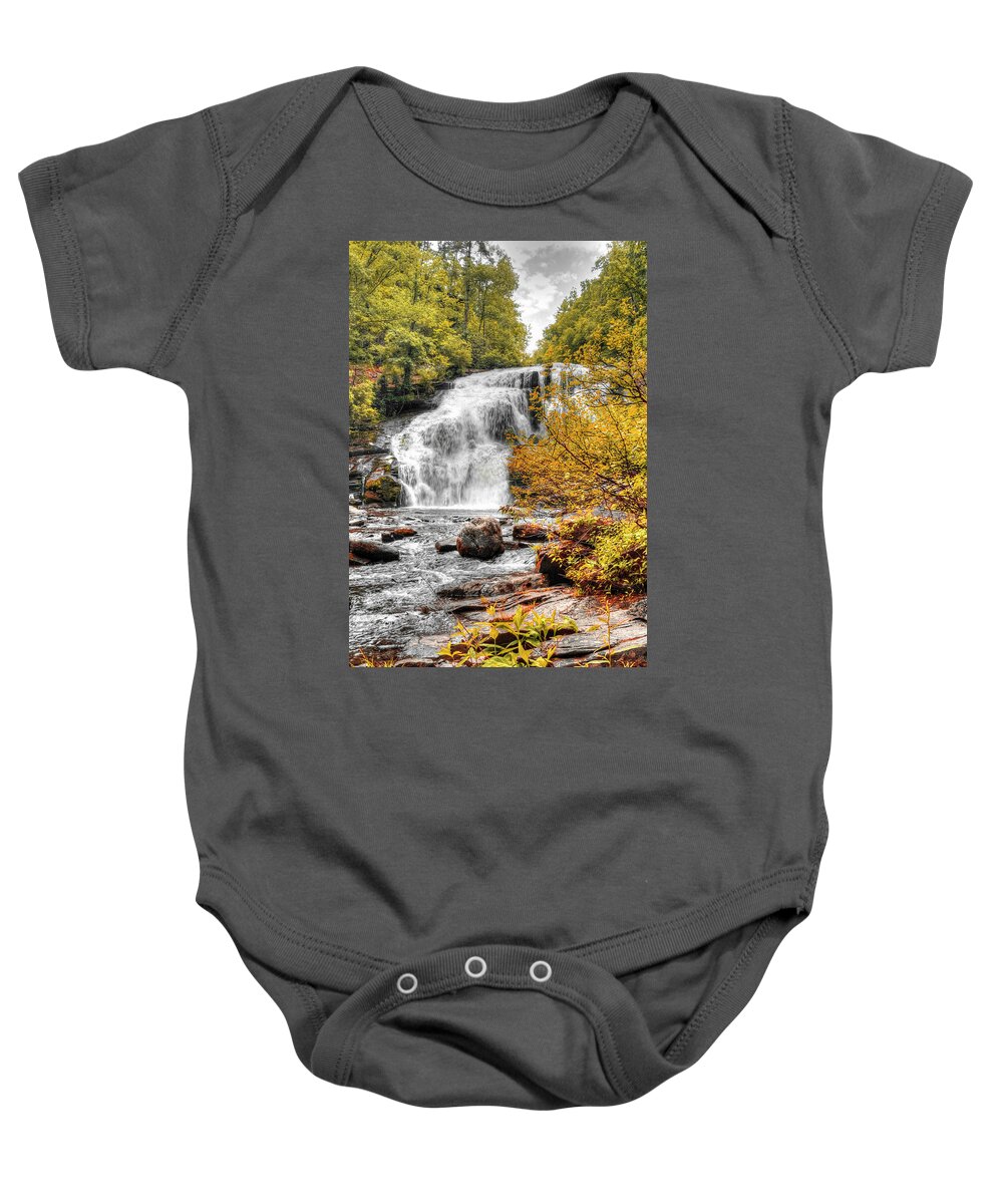 Waterfalls Baby Onesie featuring the photograph Autumn At Bald River Falls by Randall Dill
