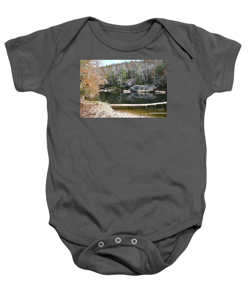 Tennessee Baby Onesie featuring the photograph Barnett Bridge 6 by Phil Perkins