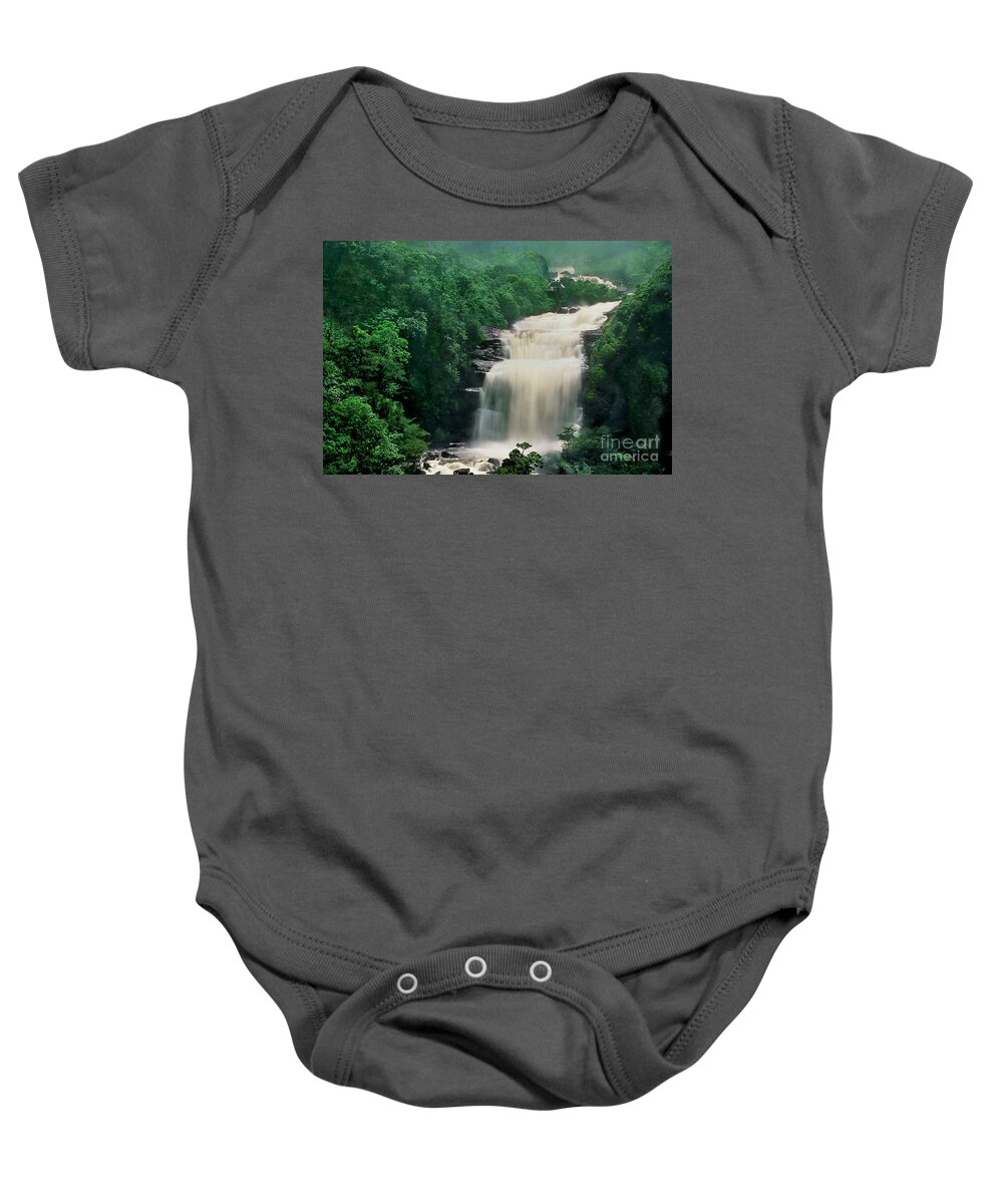 Dave Welling Baby Onesie featuring the photograph Base Of Angel Falls Canaima National Park Venezuela by Dave Welling