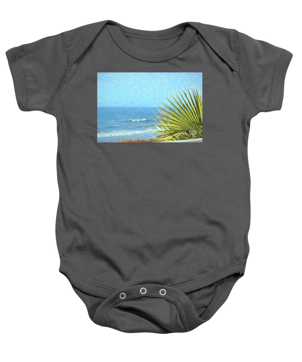 Beach Baby Onesie featuring the photograph Beach Lanscape by Roberta Byram