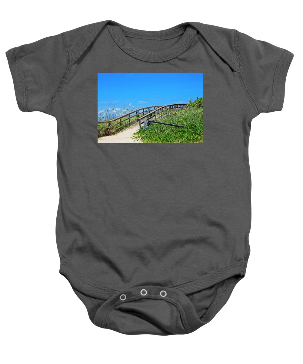 Beach Baby Onesie featuring the photograph Beach Pathway by Carolyn Marshall