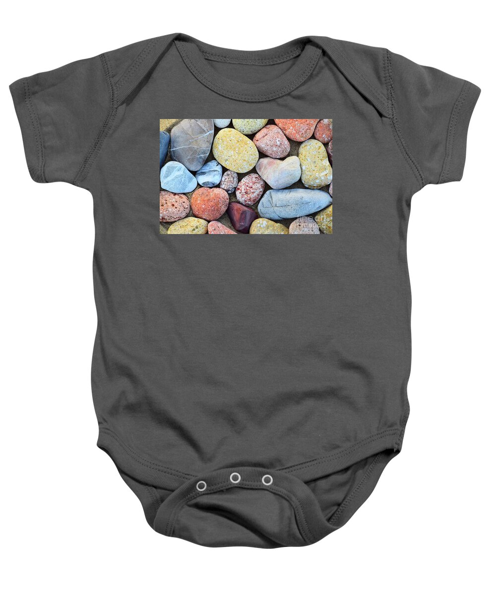 Sea Baby Onesie featuring the photograph Beach Rocks by Michael Graham