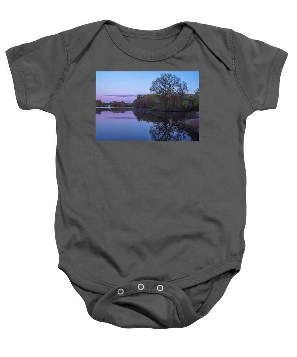 Billerica Baby Onesie featuring the photograph Beaver Pond Sunrise Billerica Massachusetts by Toby McGuire