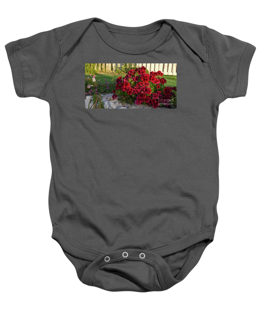 Begonia Baby Onesie featuring the photograph Begonia-Torremolinos-Spain-2019 by Pics By Tony