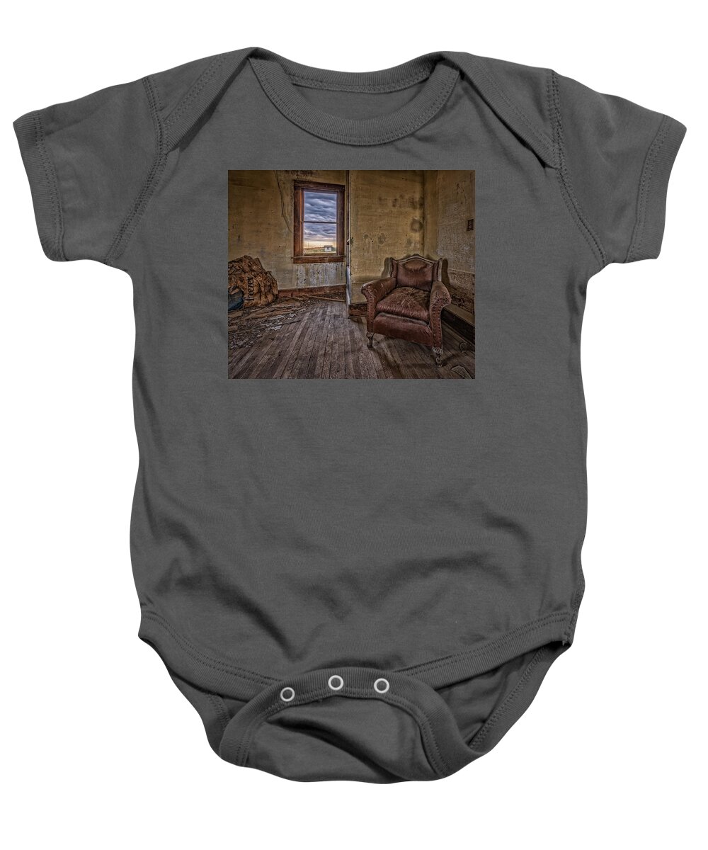 Old Baby Onesie featuring the photograph Best Seat in the House by Darren White