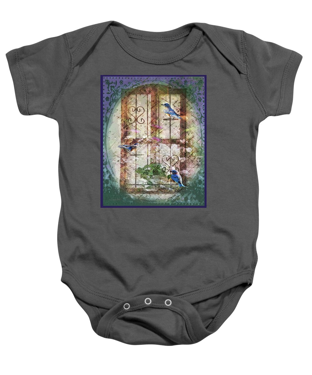 Photography Baby Onesie featuring the photograph Birds in the Kitchen by Shara Abel