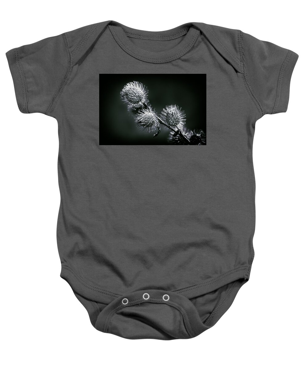 Black And White Photography Baby Onesie featuring the photograph Black and White by Carrie Hannigan