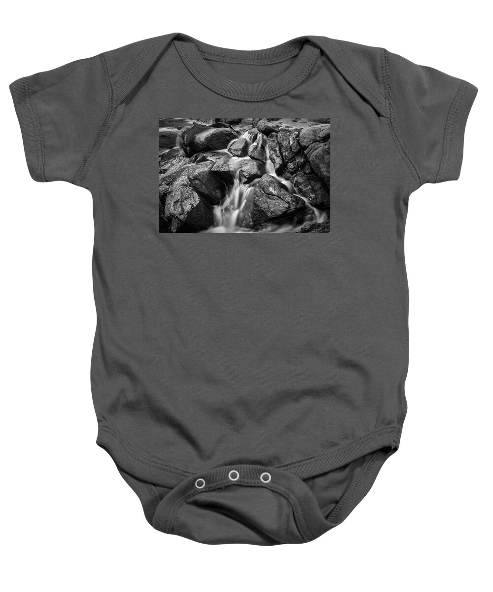 Black And White Baby Onesie featuring the photograph Blackstone River LIII BW by David Gordon
