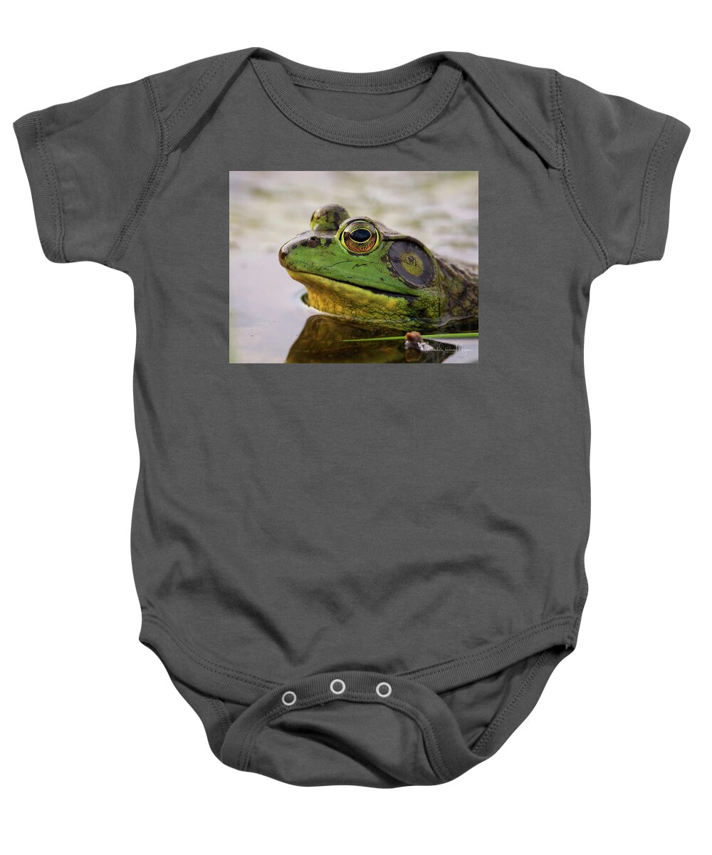 Nature Baby Onesie featuring the photograph Bob the Snob by Linda Shannon Morgan