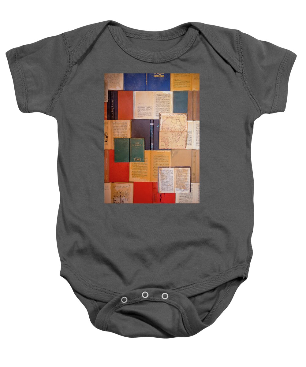 Book Baby Onesie featuring the photograph books XII by Hyuntae Kim