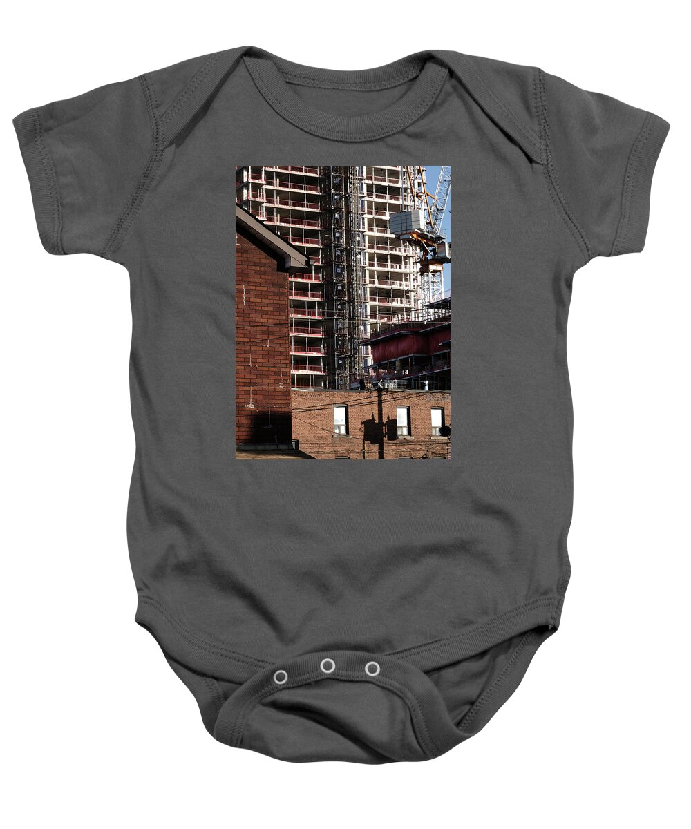 Urban Baby Onesie featuring the photograph Bricks Are For The Aged by Kreddible Trout