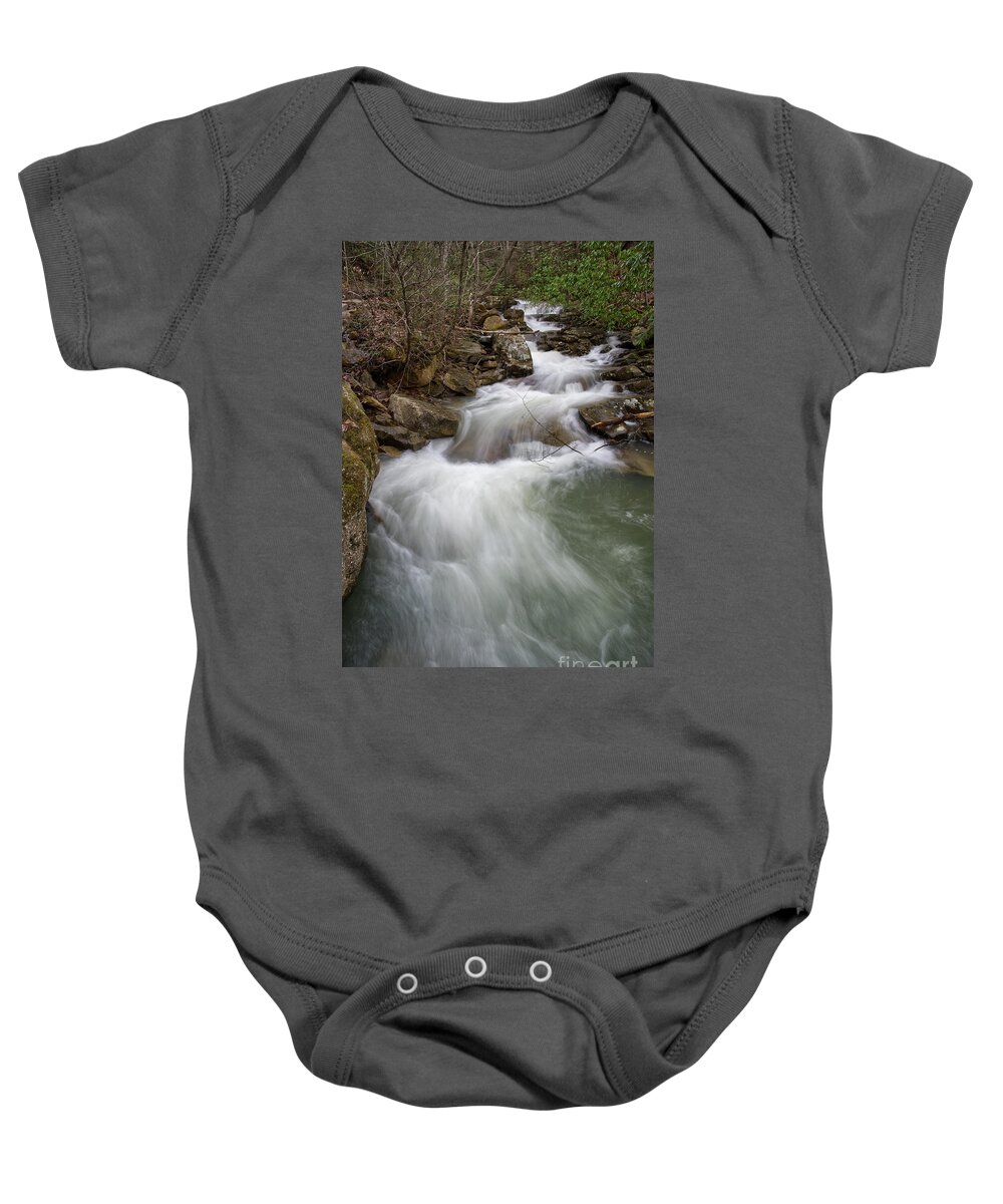 Triple Falls Baby Onesie featuring the photograph Bruce Creek 3 by Phil Perkins