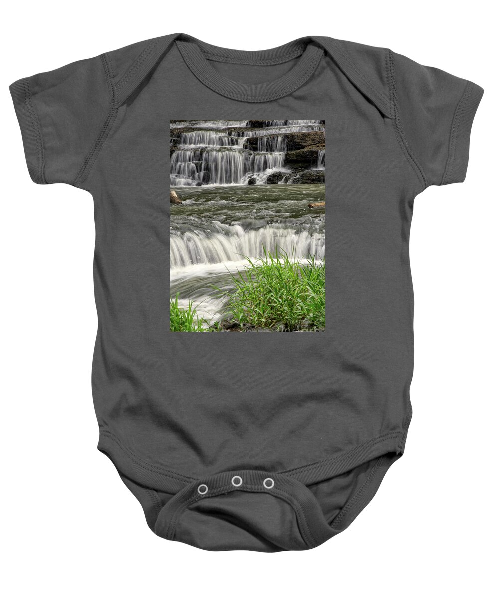 Burgess Falls Baby Onesie featuring the photograph Burgess Falls 10 by Phil Perkins