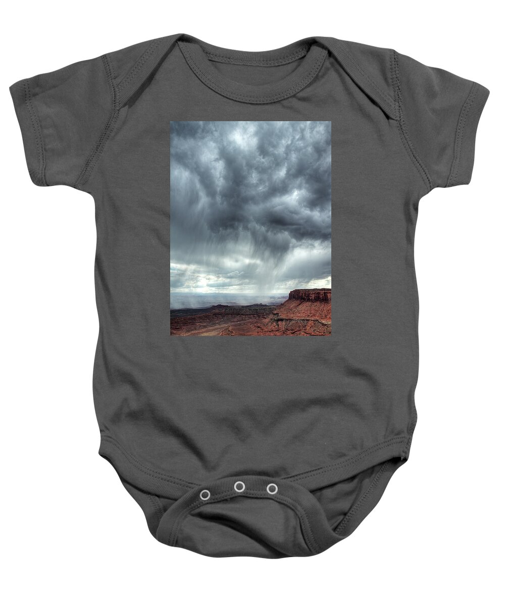 Scenic Baby Onesie featuring the photograph Canyonlands Storm by Doug Davidson