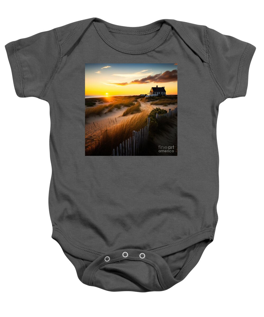 Cape Cod Baby Onesie featuring the digital art Cape Cod Morning I by Jay Schankman