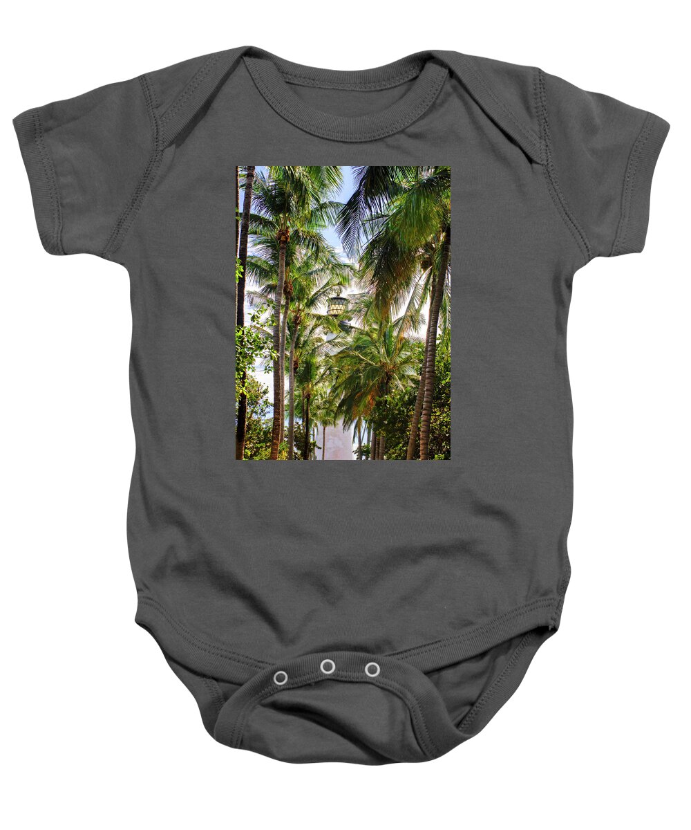 Color Baby Onesie featuring the photograph Cape Florida Lighthouse by Alan Hausenflock