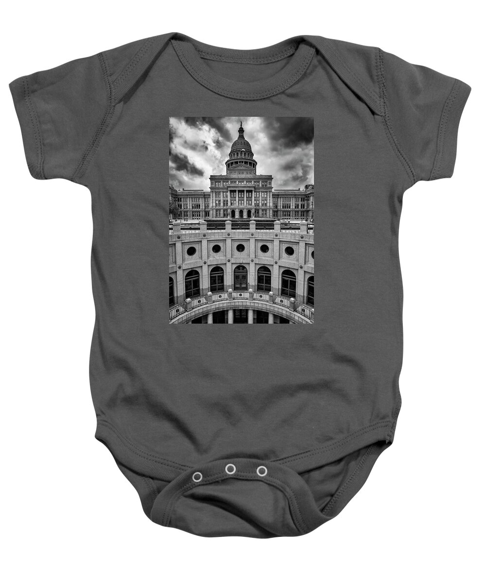 Architecture Baby Onesie featuring the photograph Capitol Building Austin by Mike-Hope by Mike-Hope