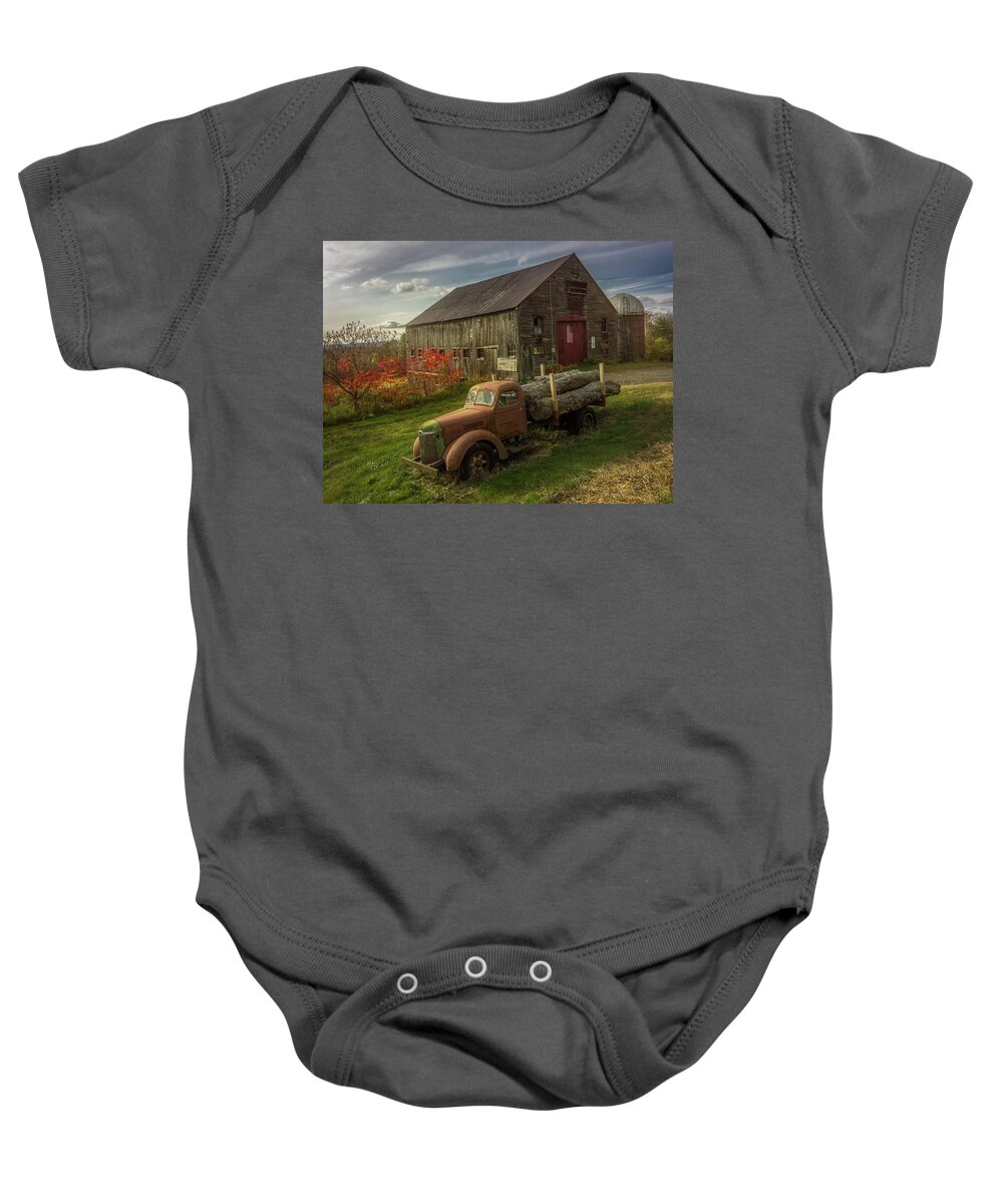 Vintage Baby Onesie featuring the photograph Carry That Weight by Jerry LoFaro