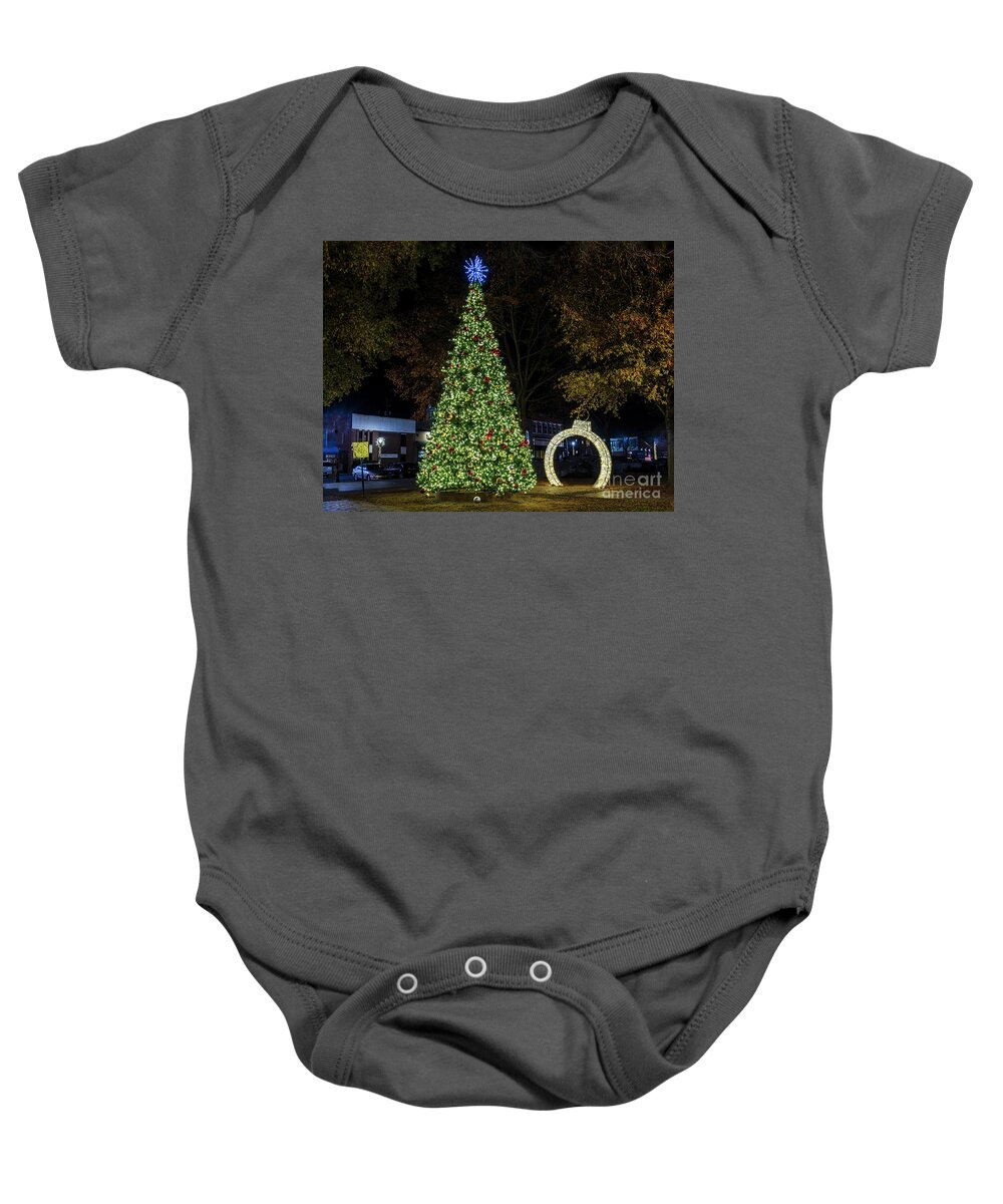 Cartersville Baby Onesie featuring the photograph Cartersville Christmas Tree by Nick Zelinsky Jr