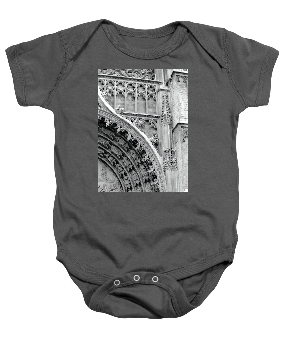 Cathedral Baby Onesie featuring the photograph Cathedral of Our Lady, Antwerp by Jerry Griffin